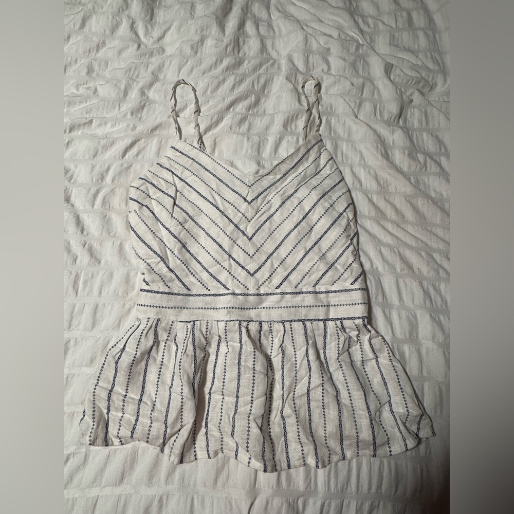 Striped White and Blue tanktop